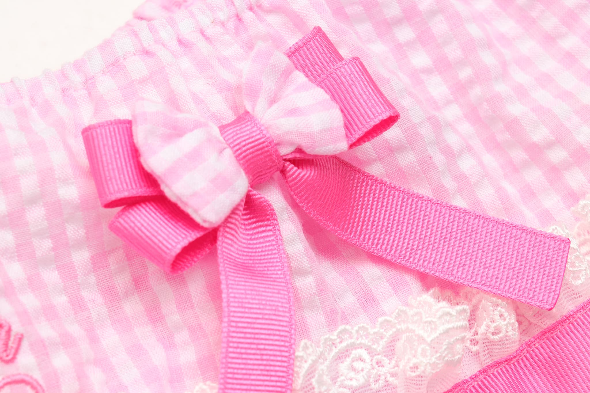 1177 ハートギンガムワンピース