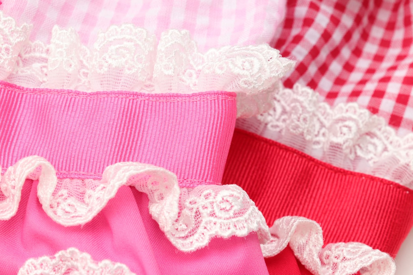 1177 ハートギンガムワンピース