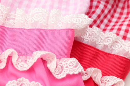 1177 ハートギンガムワンピース