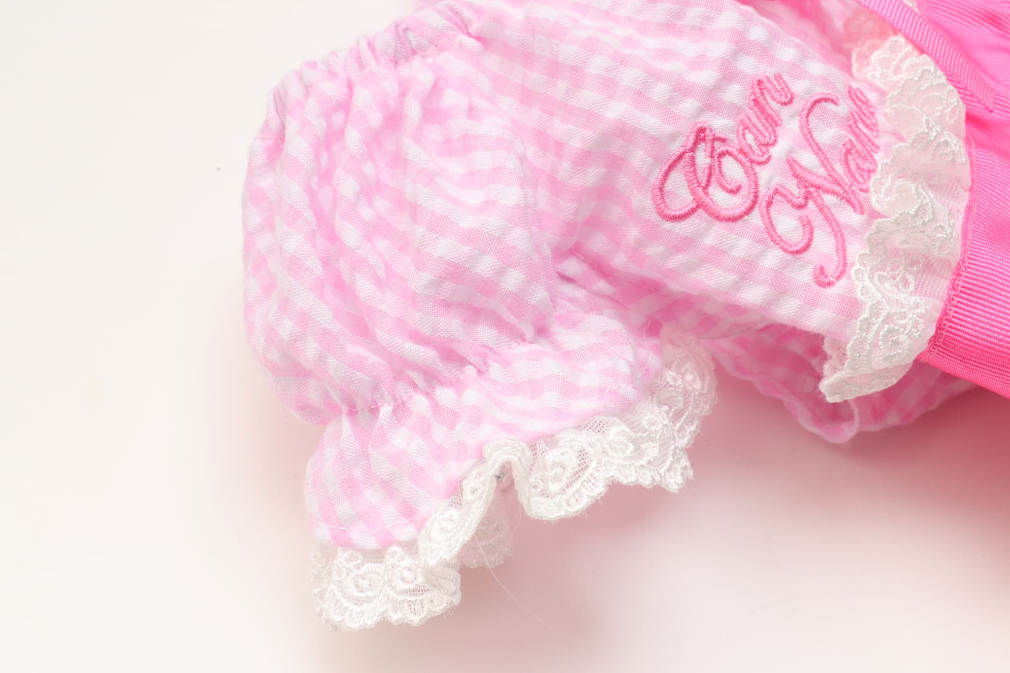 1177 ハートギンガムワンピース