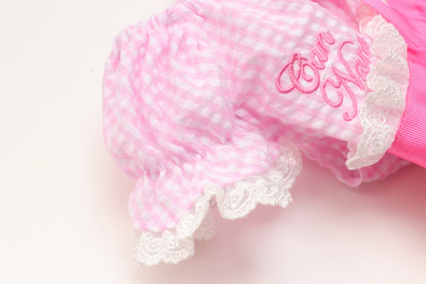 1177 ハートギンガムワンピース