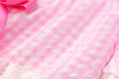 1177 ハートギンガムワンピース