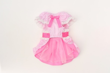 1177 ハートギンガムワンピース