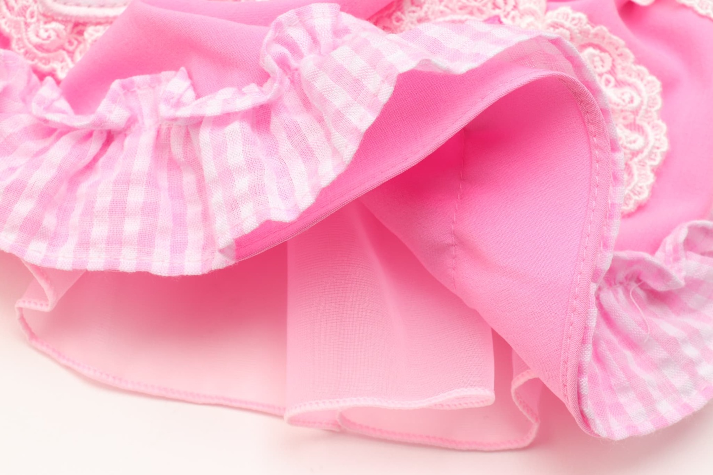 1177 ハートギンガムワンピース