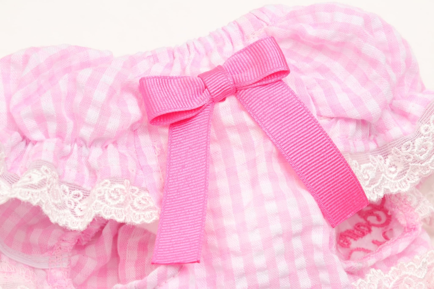 1177 ハートギンガムワンピース