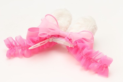 LB-327 うさぎデコカチューシャバレッタリボン