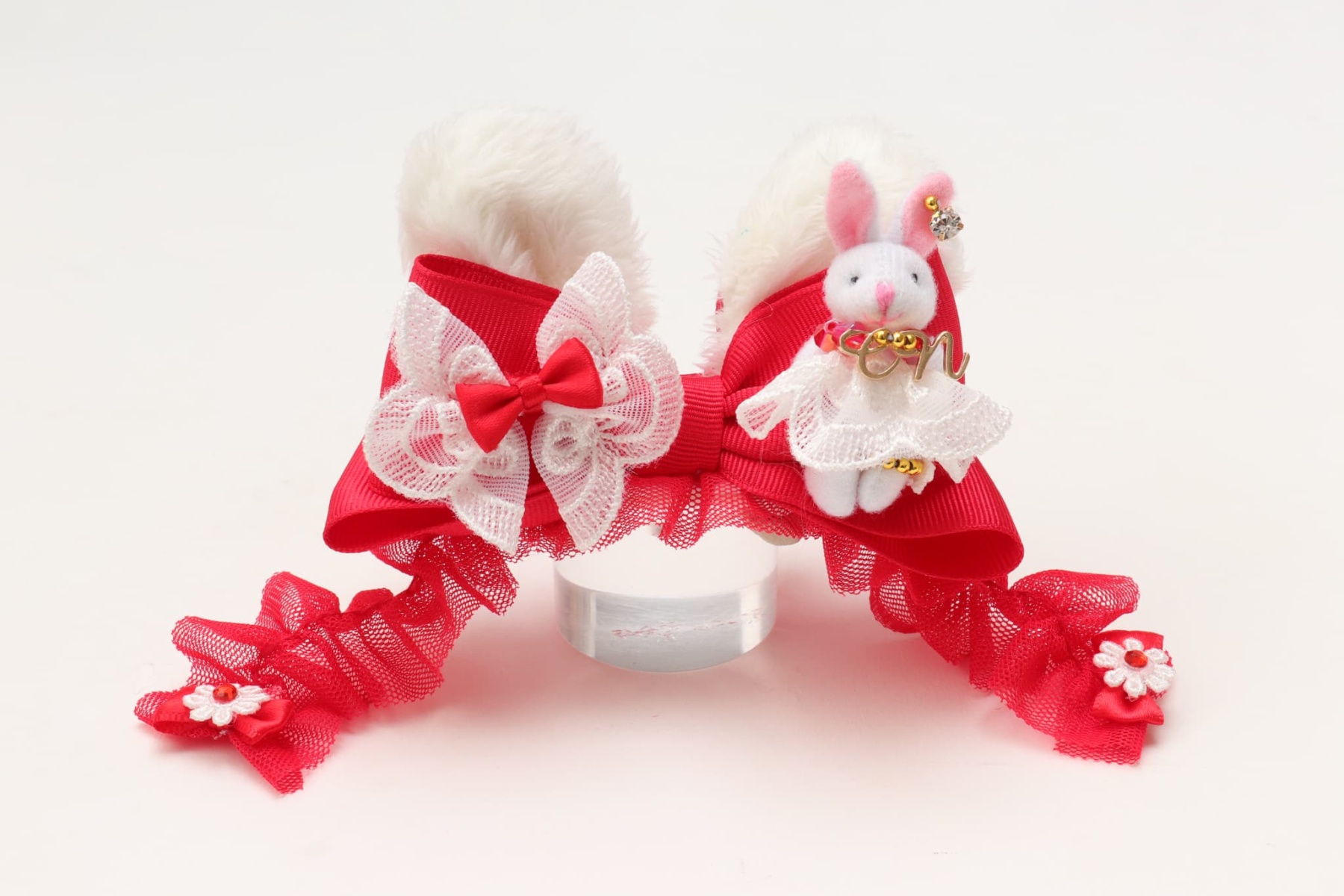 LB-327 うさぎデコカチューシャバレッタリボン