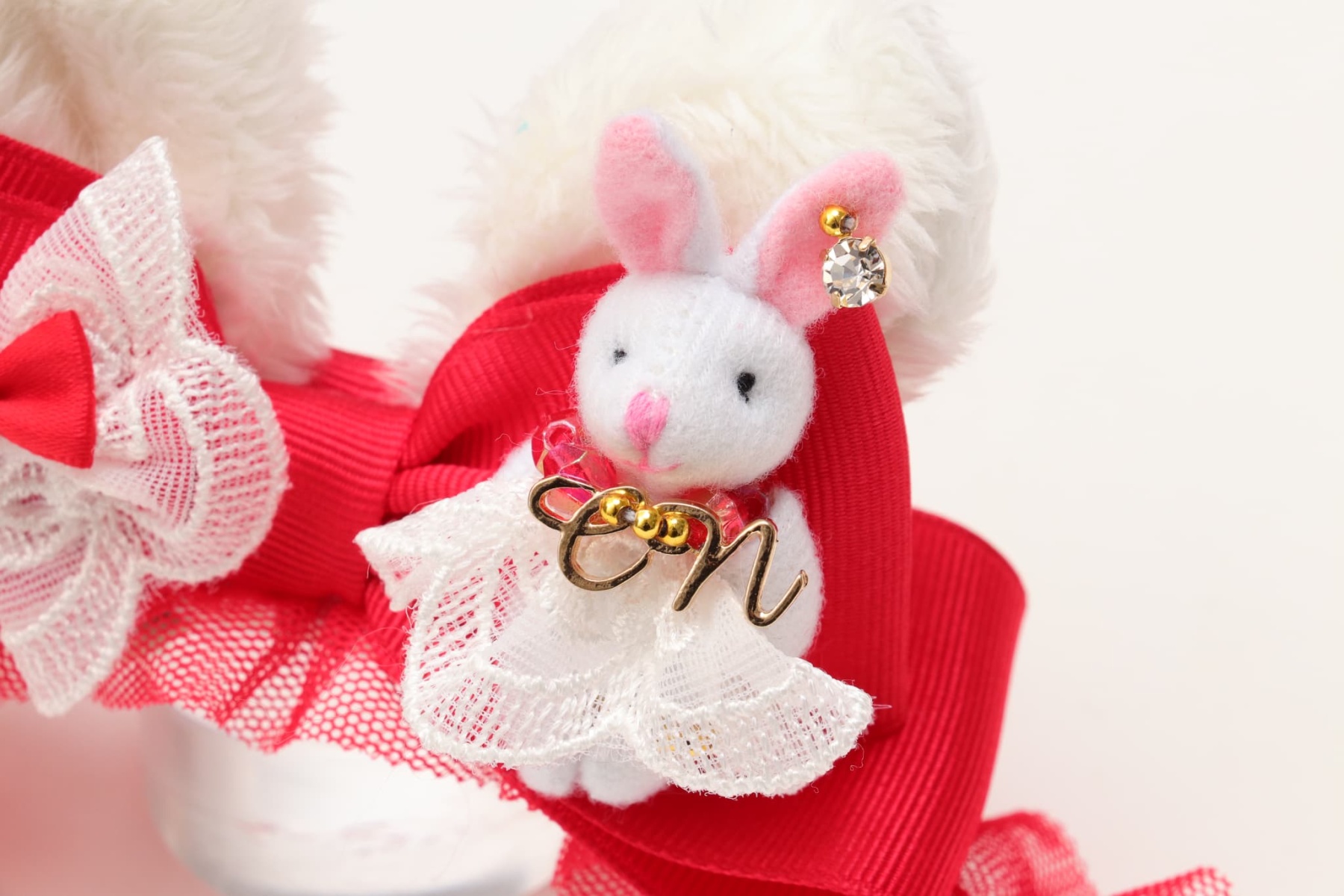 LB-327 うさぎデコカチューシャバレッタリボン