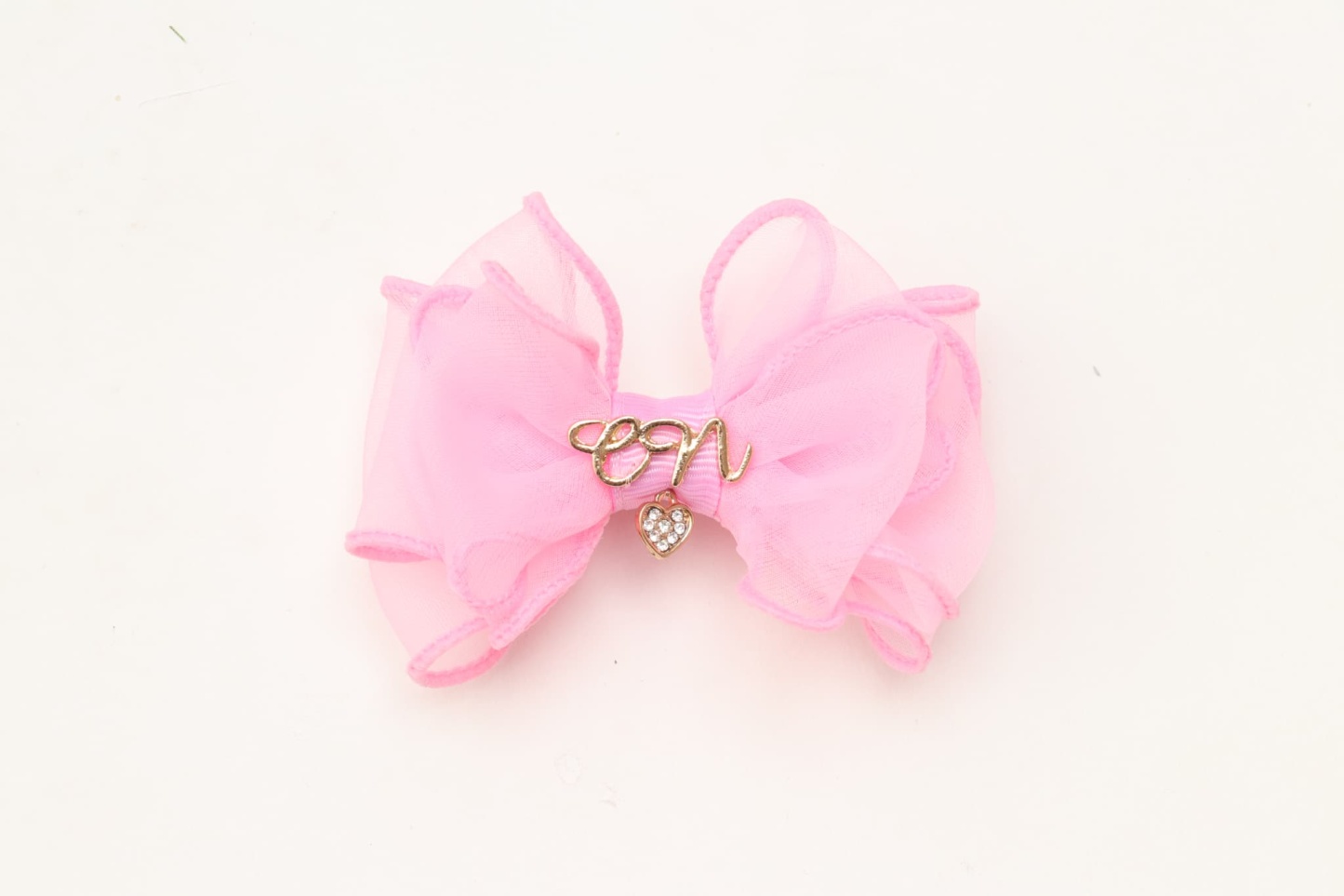 新色【角度一定スタンド式】CanNanaロゴ＆ハートリボンバレッタ