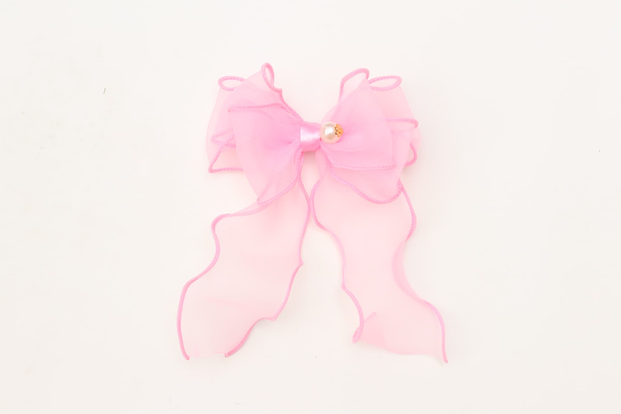 新色　LB-279オーガンジーフリルバレッタリボン