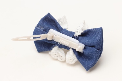 LB-331デニム×レースバレッタリボン