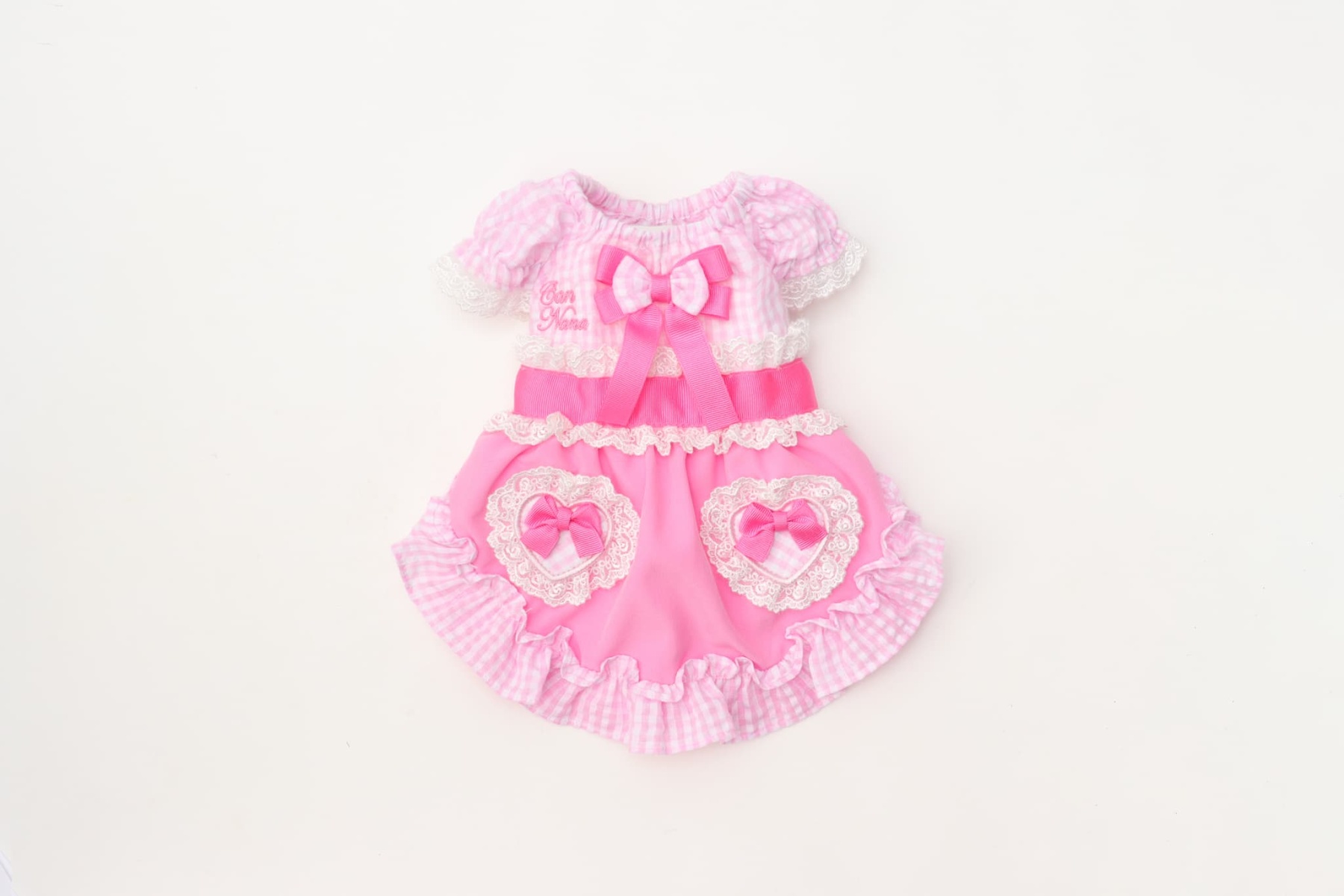 1177 ハートギンガムワンピース