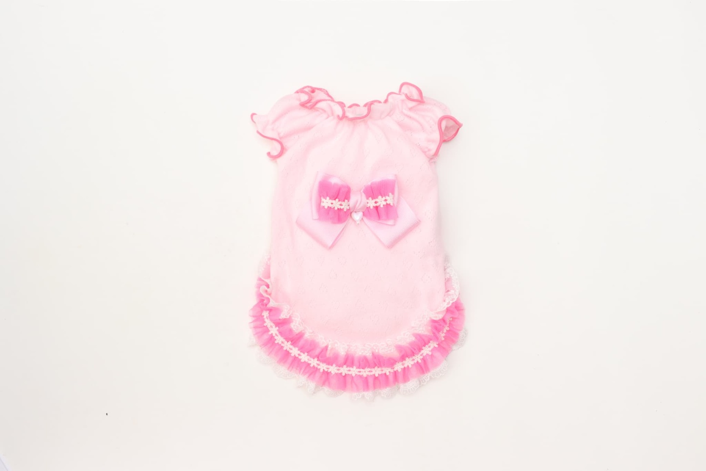 1179ハートメッシュフリルカットソー