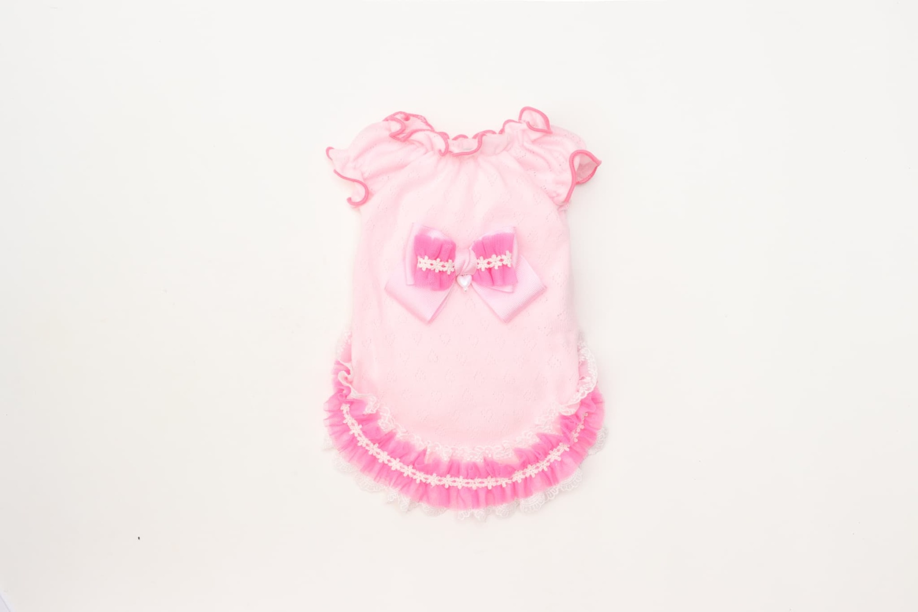 1179ハートメッシュフリルカットソー