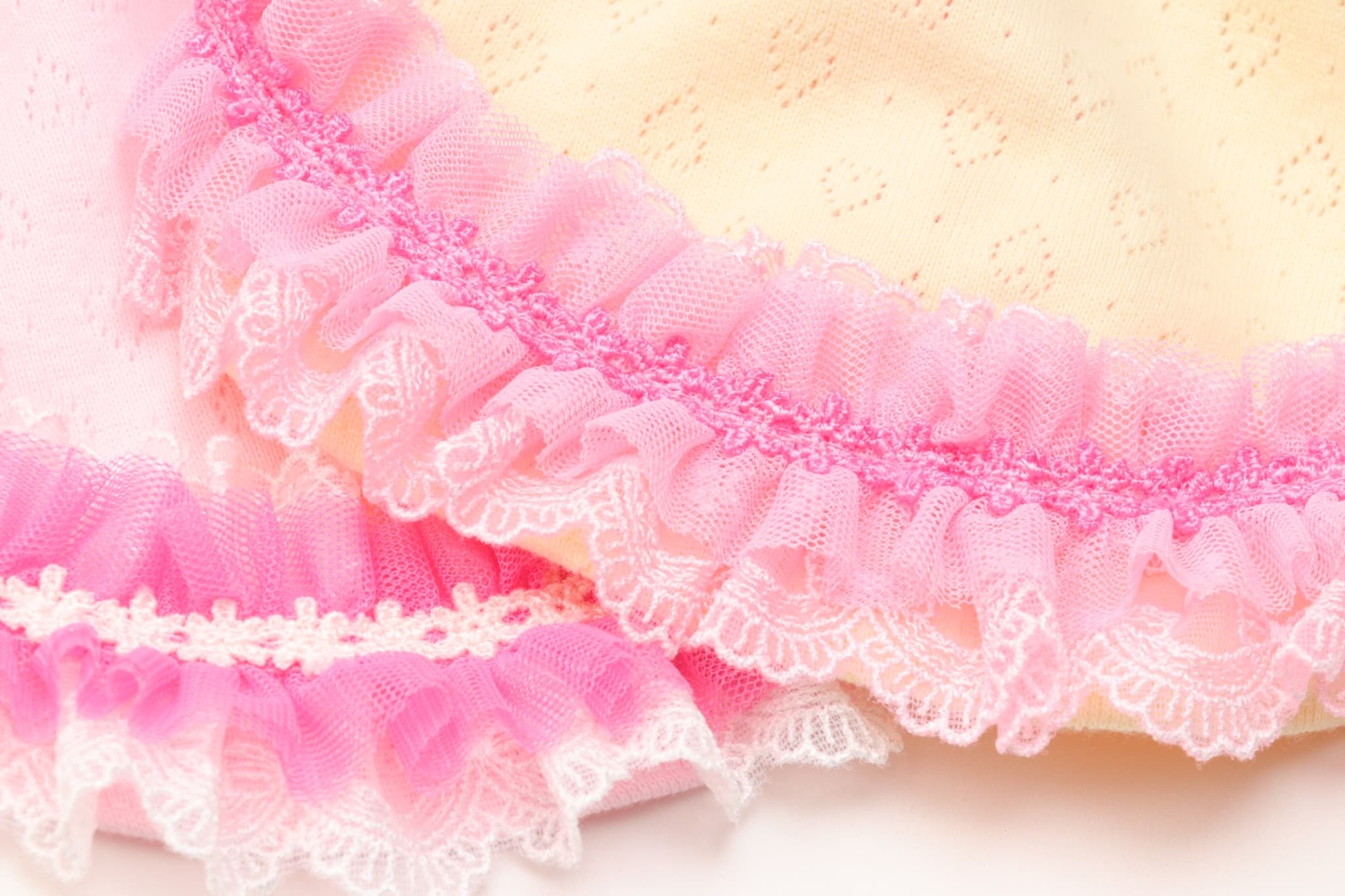 1179ハートメッシュフリルカットソー