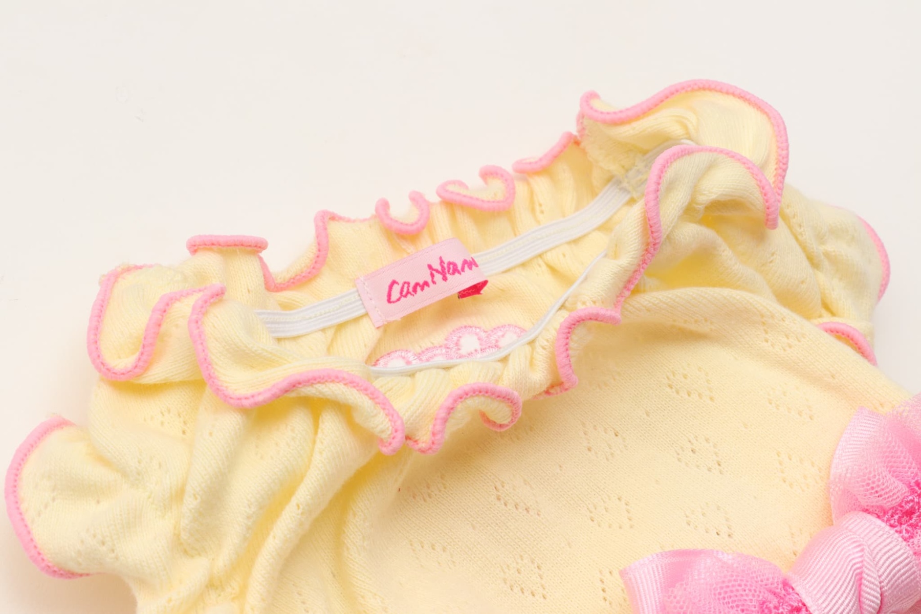 1179ハートメッシュフリルカットソー