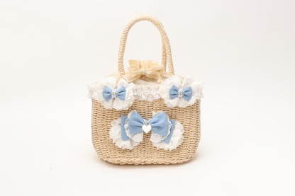 BK-008ﾃﾞﾆﾑﾊﾞﾚｯﾀ付きかごﾊﾞｯｸﾞ