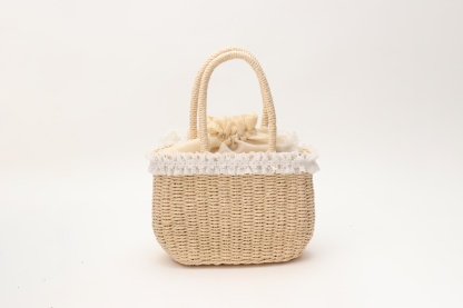 BK-008ﾃﾞﾆﾑﾊﾞﾚｯﾀ付きかごﾊﾞｯｸﾞ