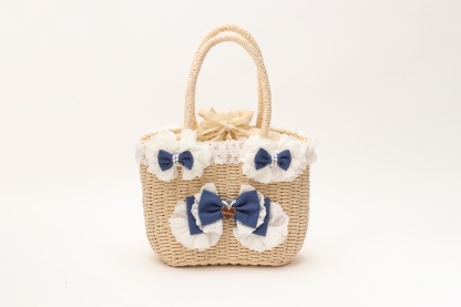 BK-008ﾃﾞﾆﾑﾊﾞﾚｯﾀ付きかごﾊﾞｯｸﾞ