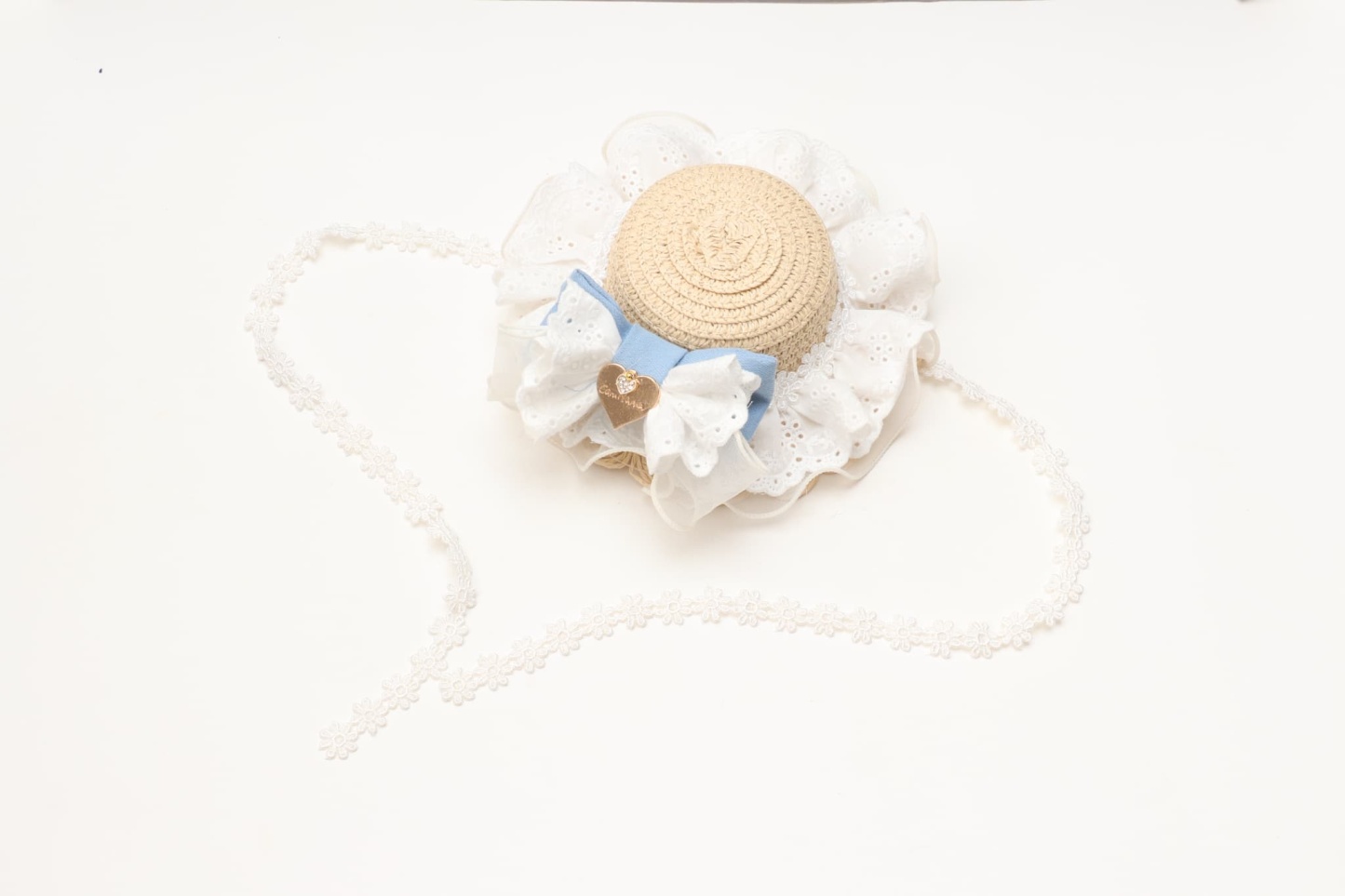 LH-016ﾃﾞﾆﾑﾊﾞﾚｯﾀ付麦わら帽子