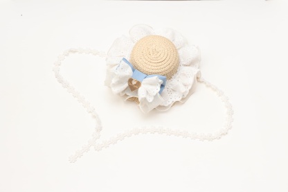 LH-016ﾃﾞﾆﾑﾊﾞﾚｯﾀ付麦わら帽子