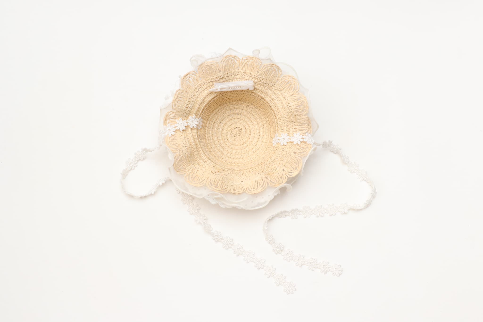 LH-016ﾃﾞﾆﾑﾊﾞﾚｯﾀ付麦わら帽子