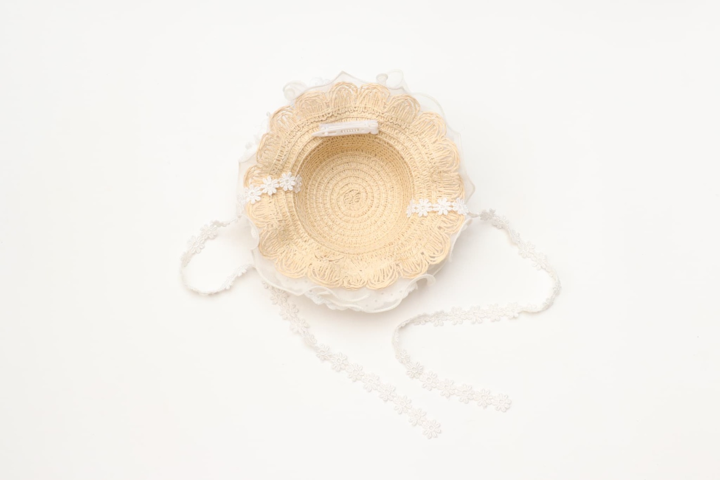 LH-016ﾃﾞﾆﾑﾊﾞﾚｯﾀ付麦わら帽子