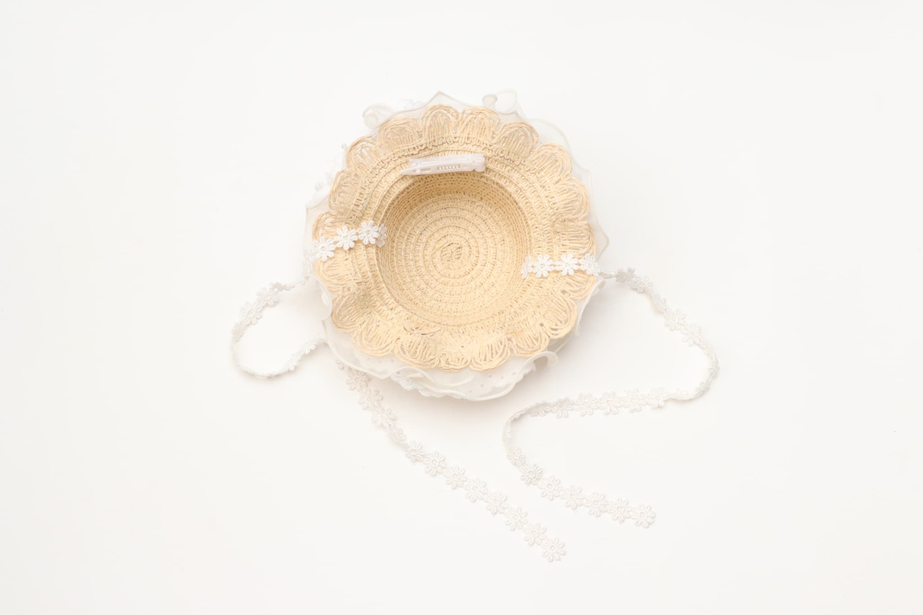 LH-016ﾃﾞﾆﾑﾊﾞﾚｯﾀ付麦わら帽子