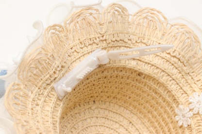 LH-016ﾃﾞﾆﾑﾊﾞﾚｯﾀ付麦わら帽子