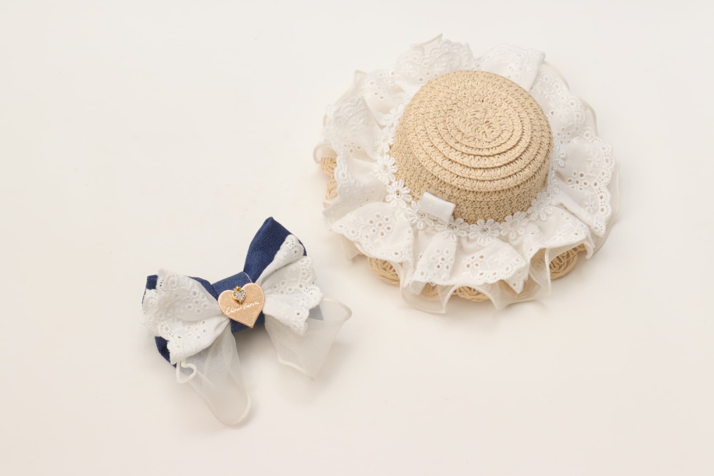 LH-016ﾃﾞﾆﾑﾊﾞﾚｯﾀ付麦わら帽子