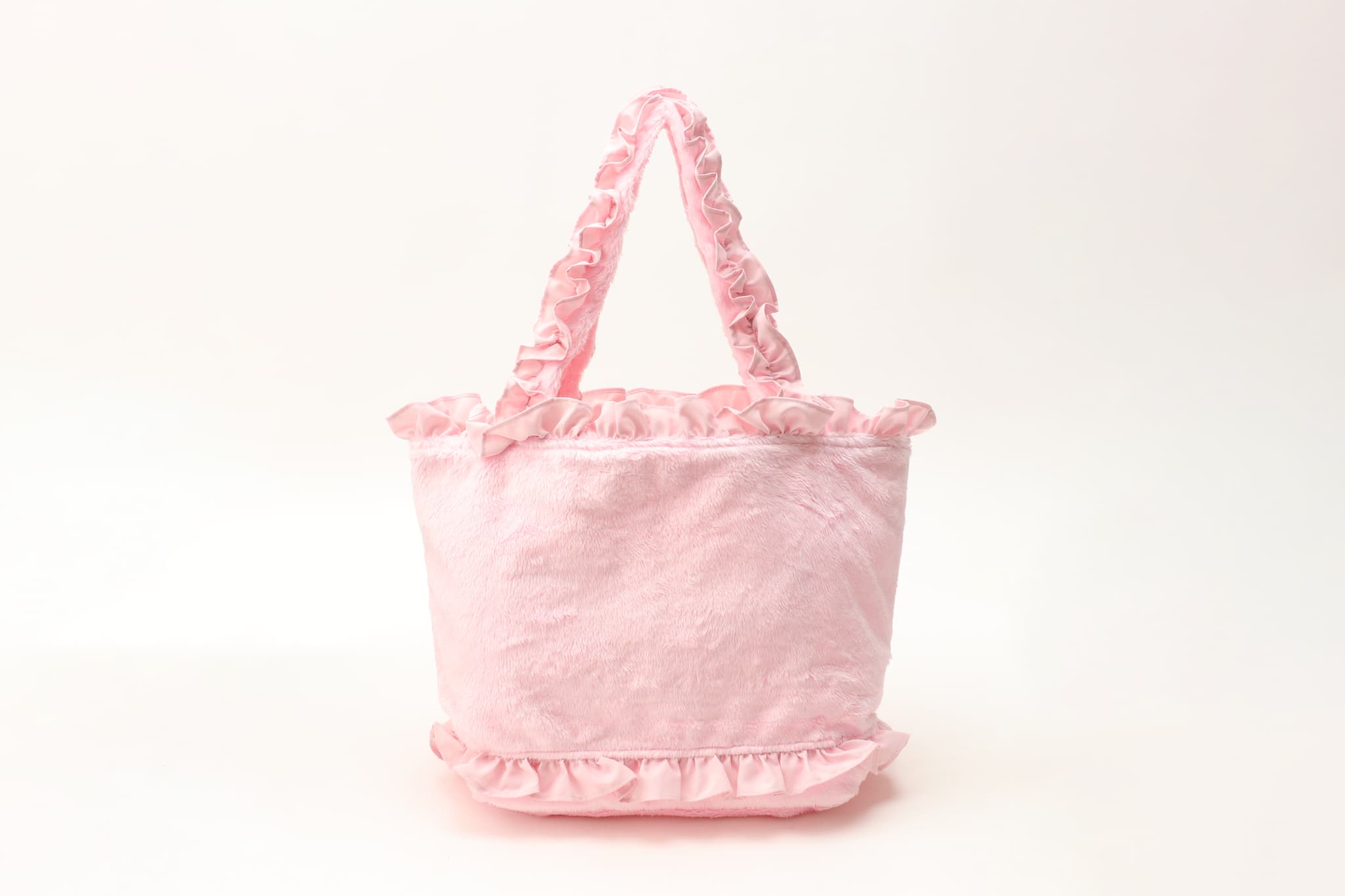 BK-011 ホイップいちご刺繍フリルバッグ　Mサイズ