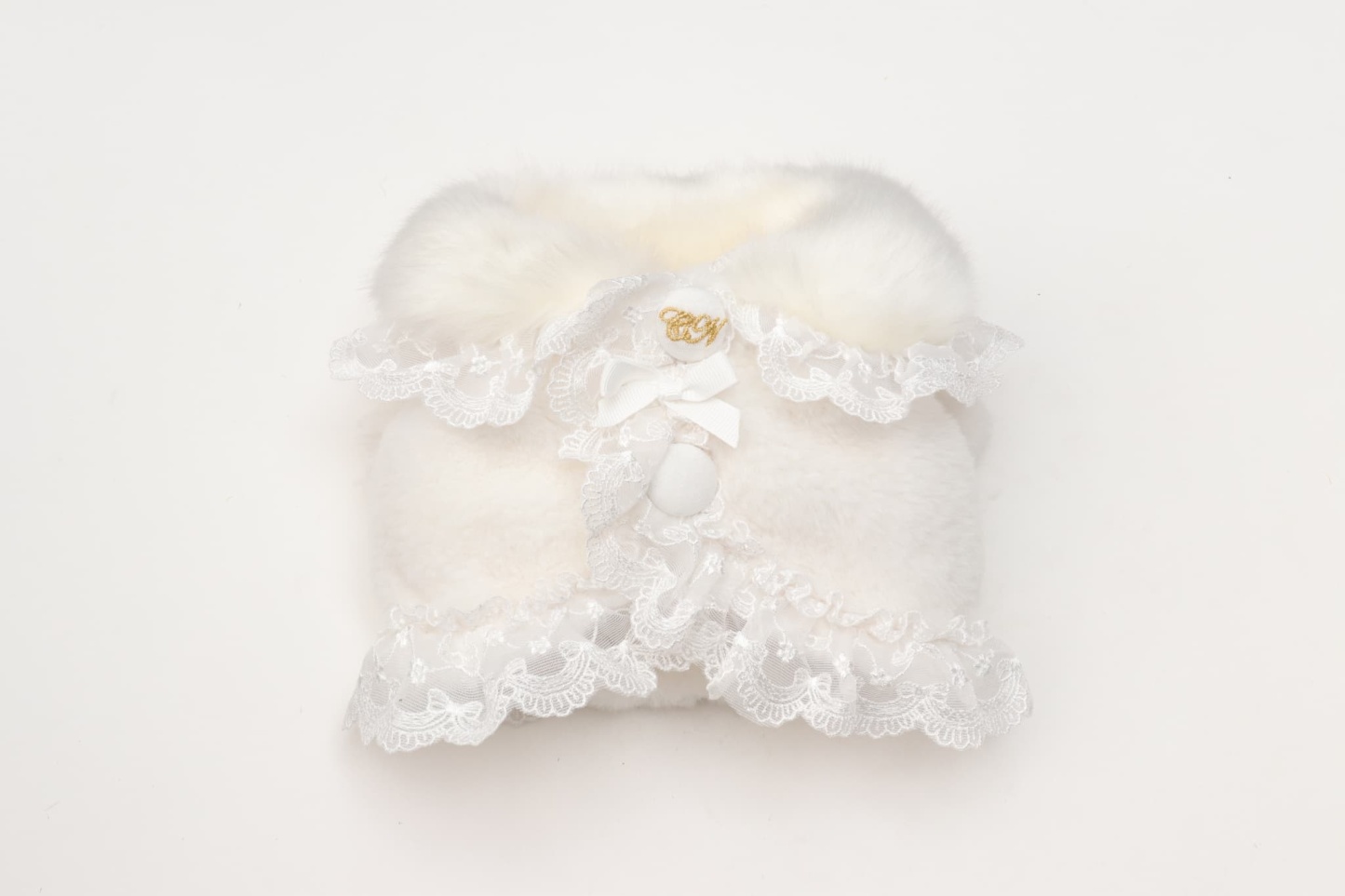 レースフリルファーボレロ