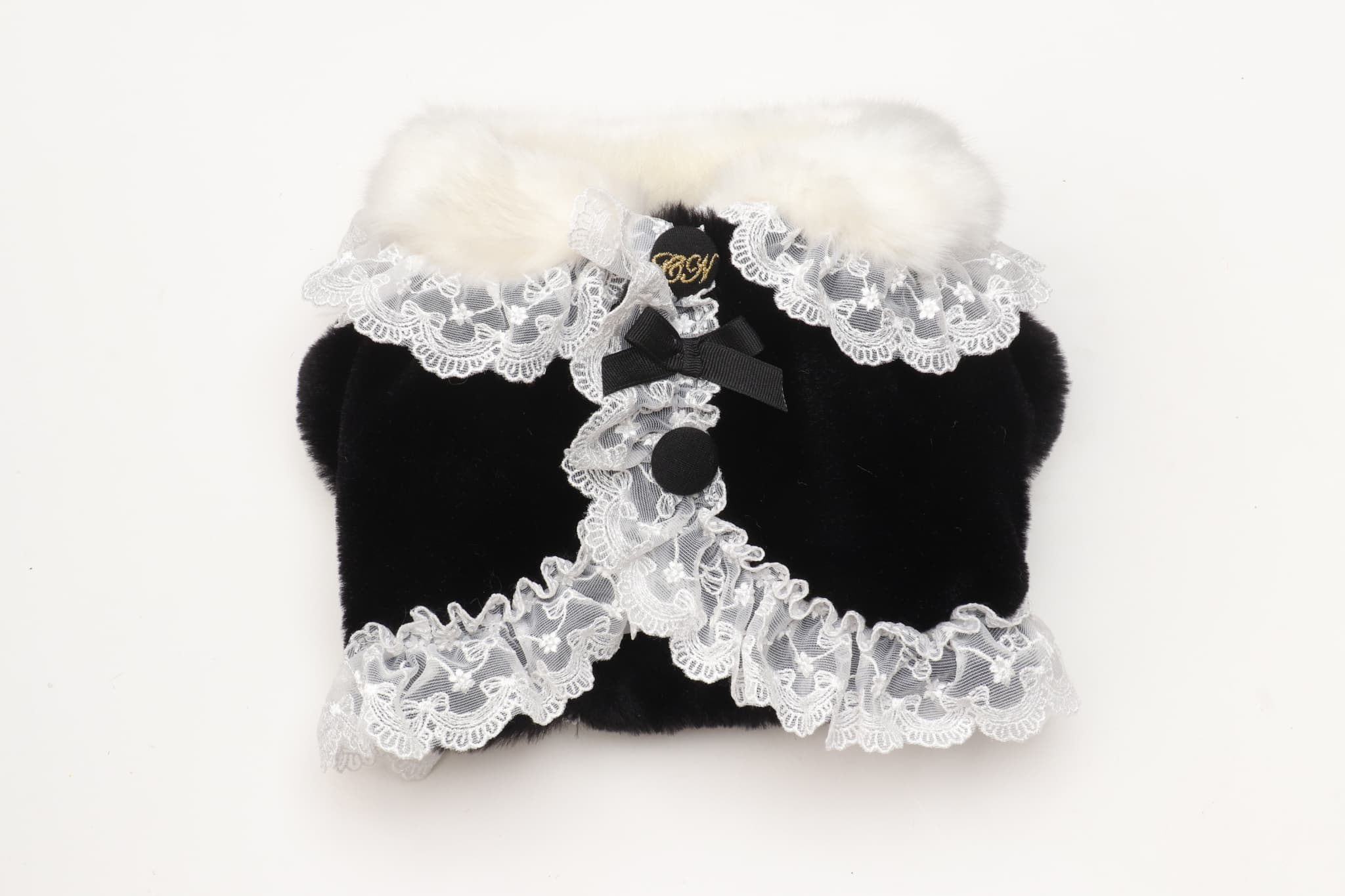 レースフリルファーボレロ