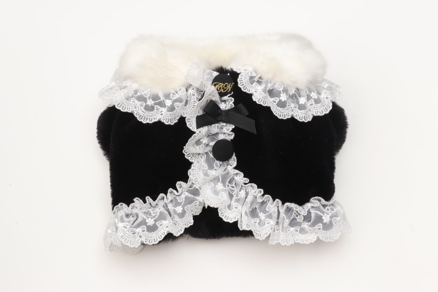 レースフリルファーボレロ