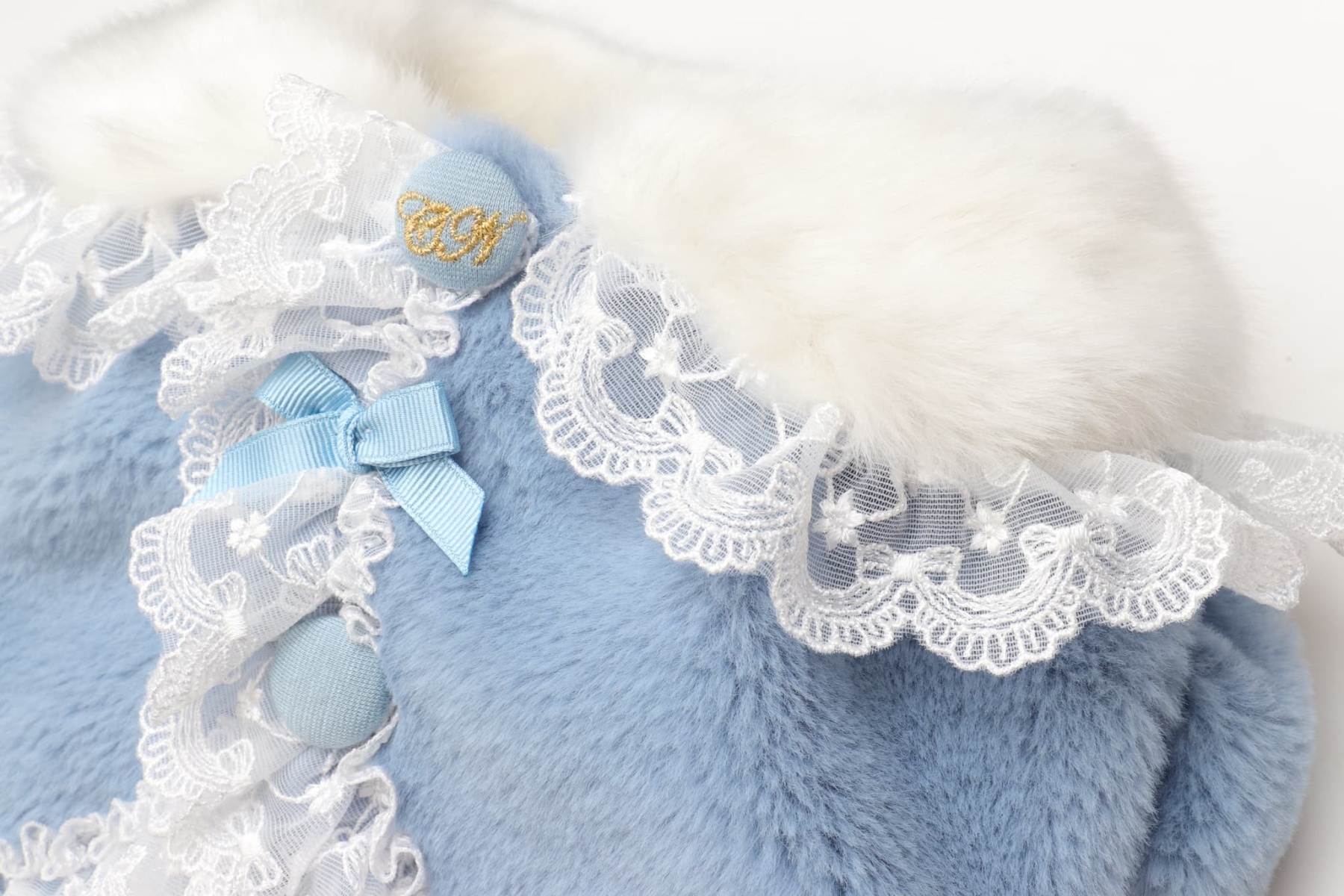 レースフリルファーボレロ