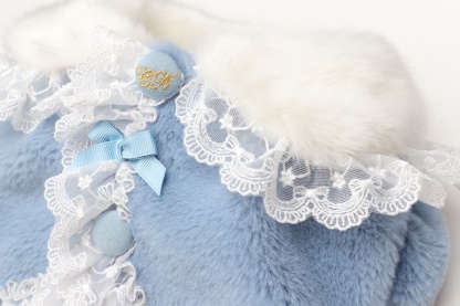 レースフリルファーボレロ