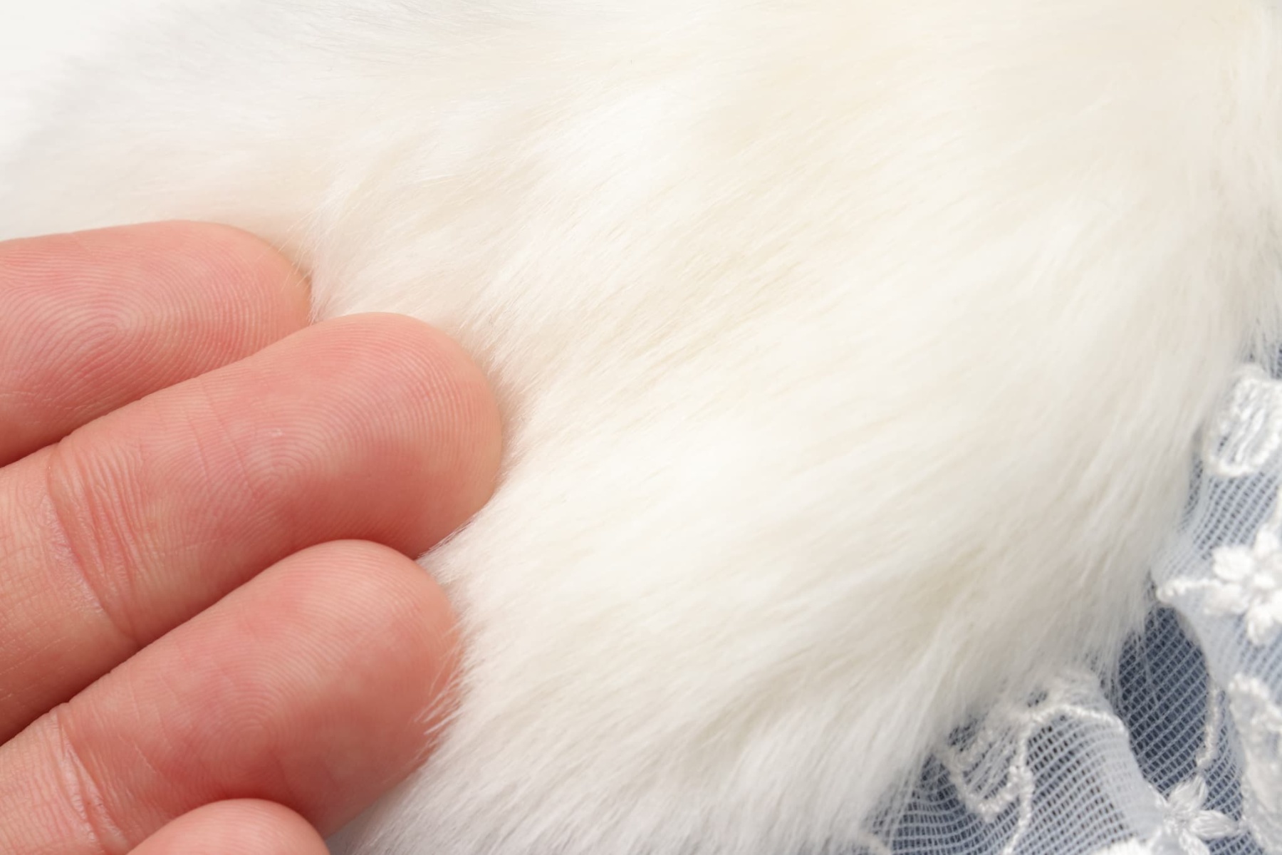 レースフリルファーボレロ