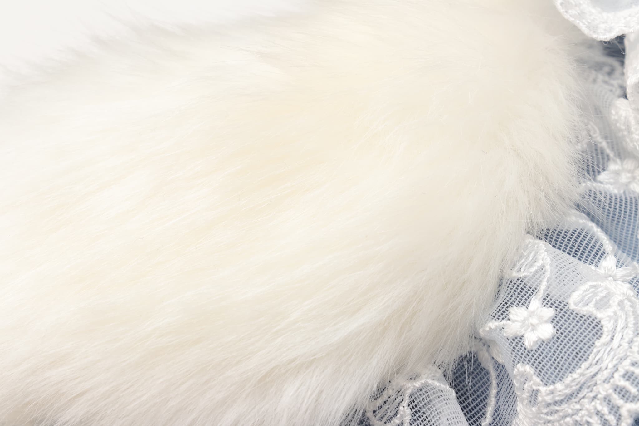 レースフリルファーボレロ