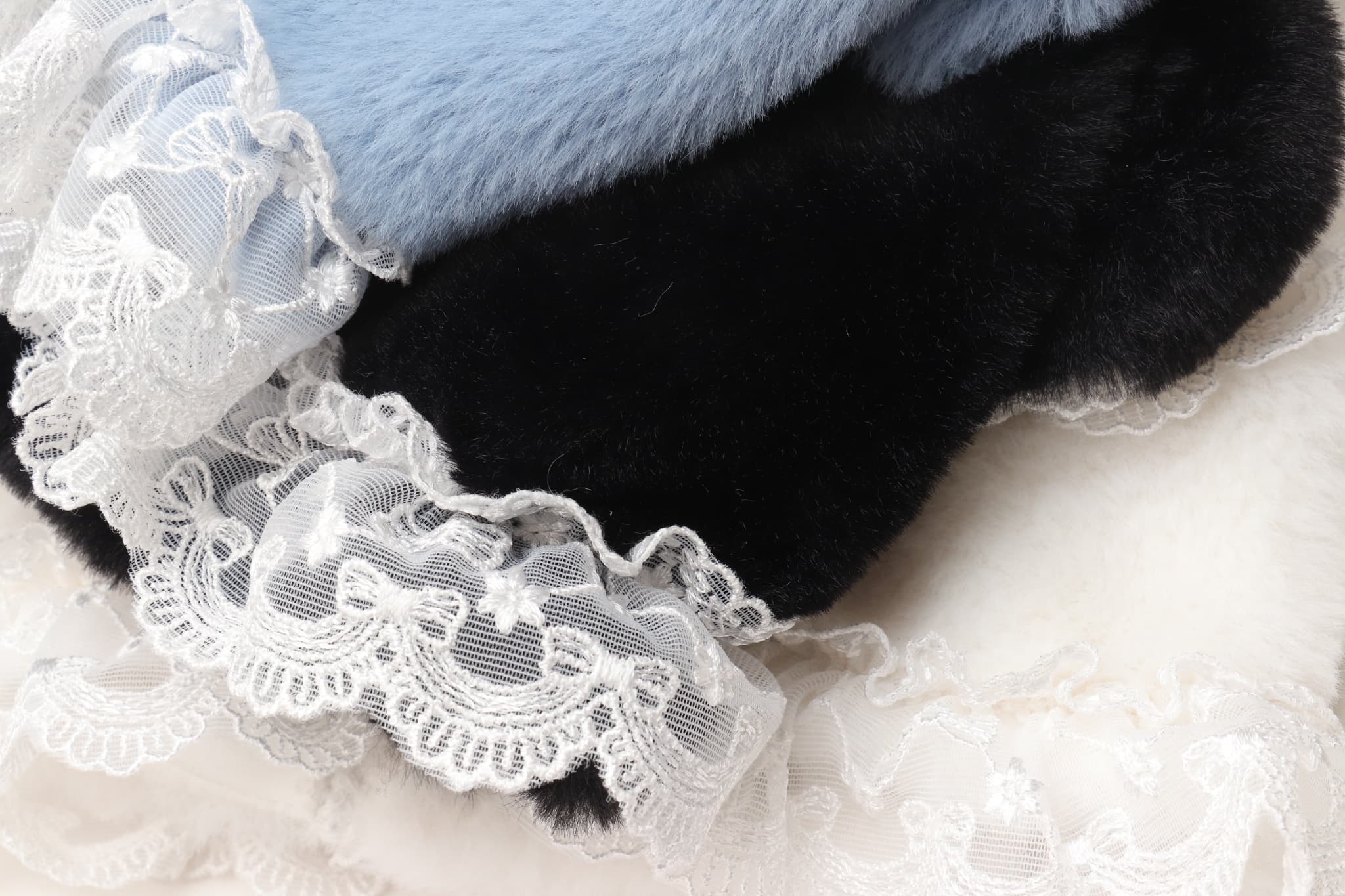 レースフリルファーボレロ