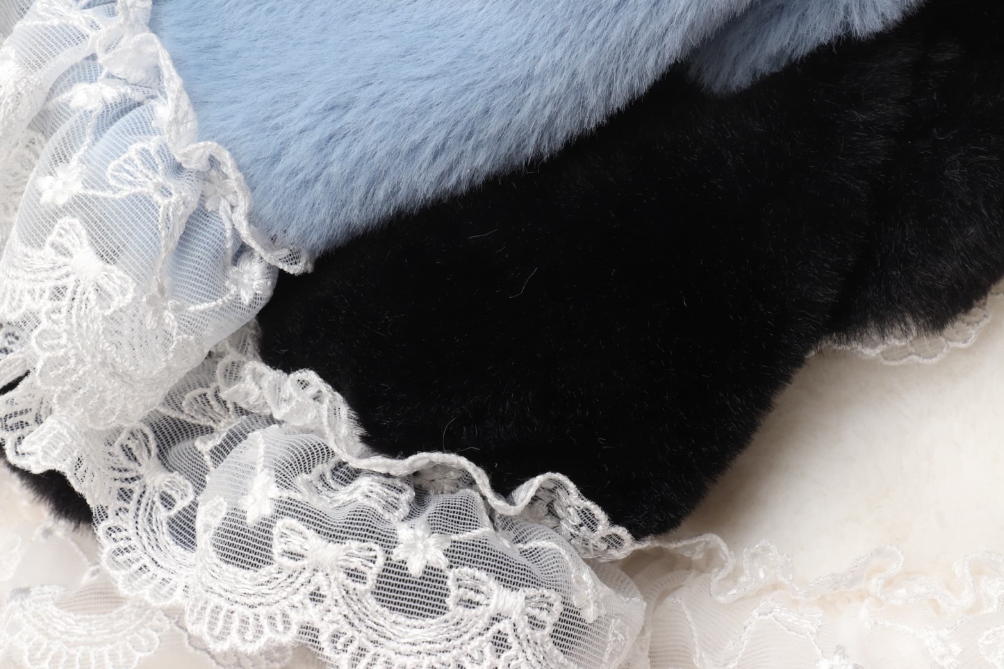 レースフリルファーボレロ