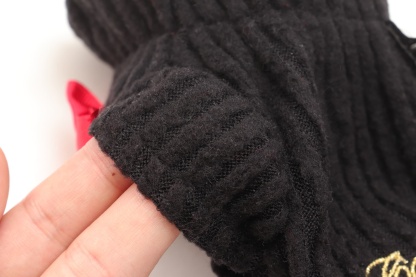 リブ×タータンチェックドッキングワンピース