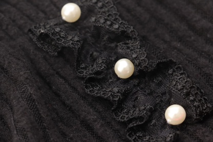 リブ×タータンチェックドッキングワンピース