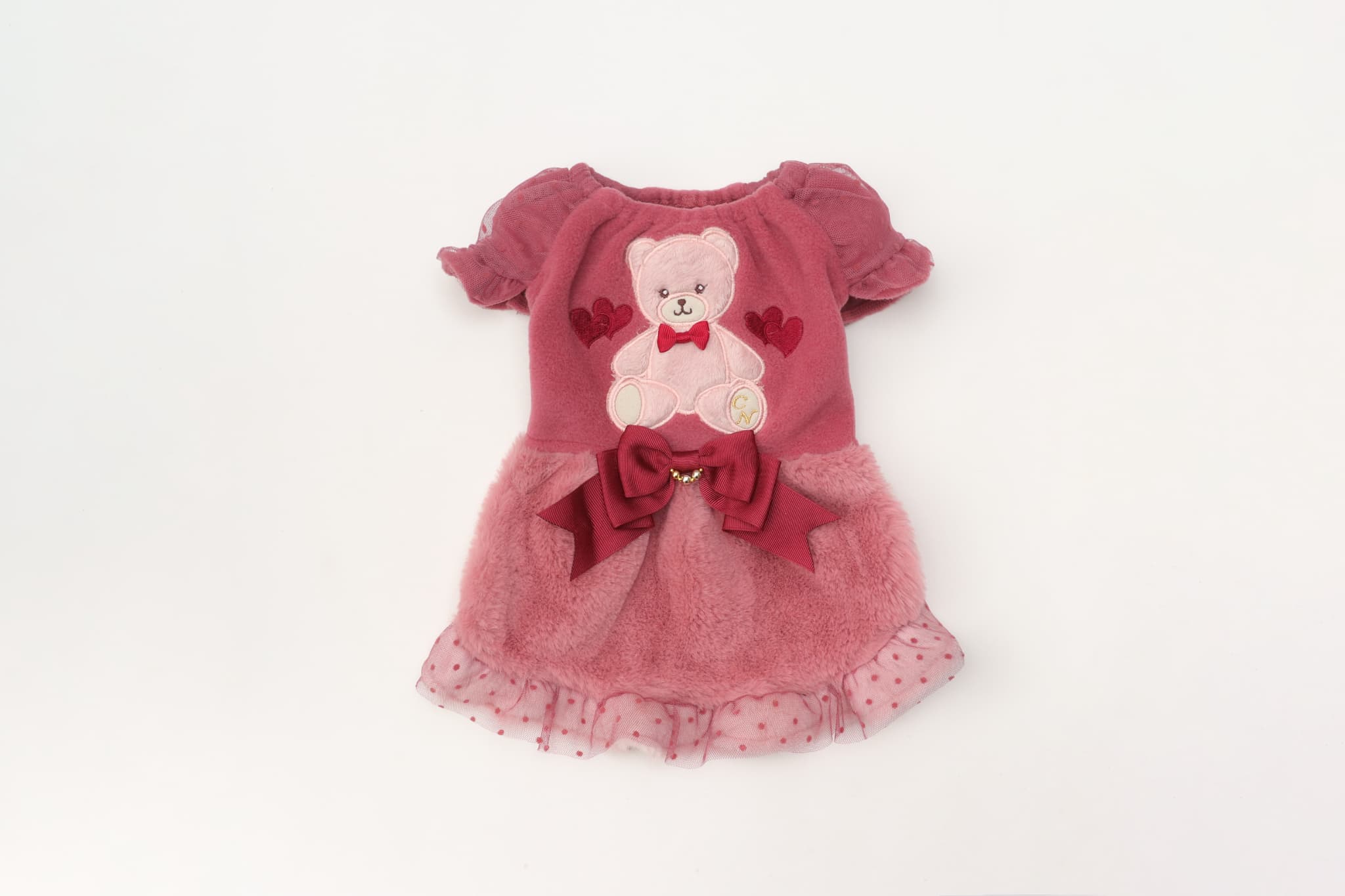 きゃんくまパフスリーブワンピース