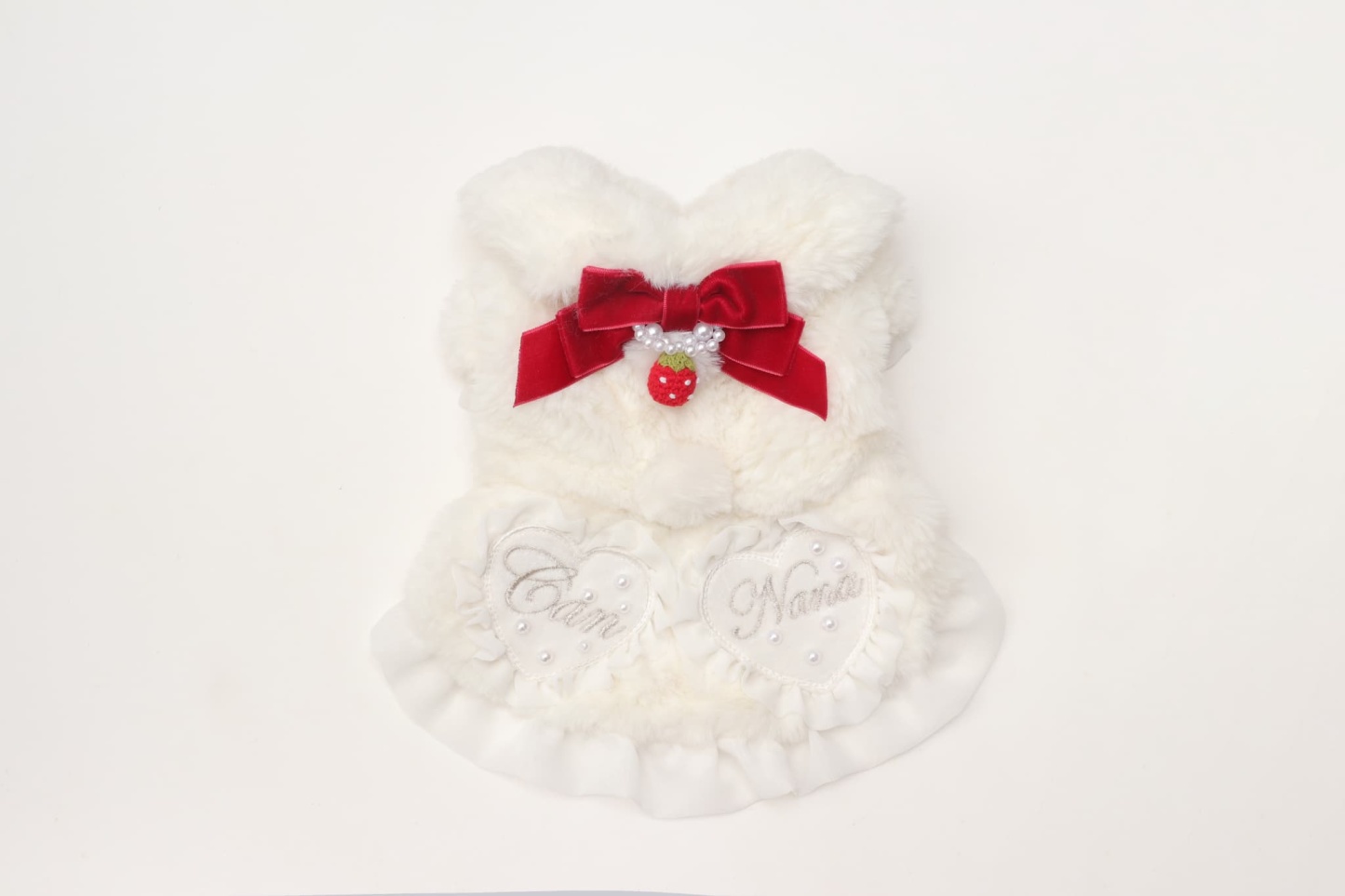 ブローチ付冬いちごファーコート