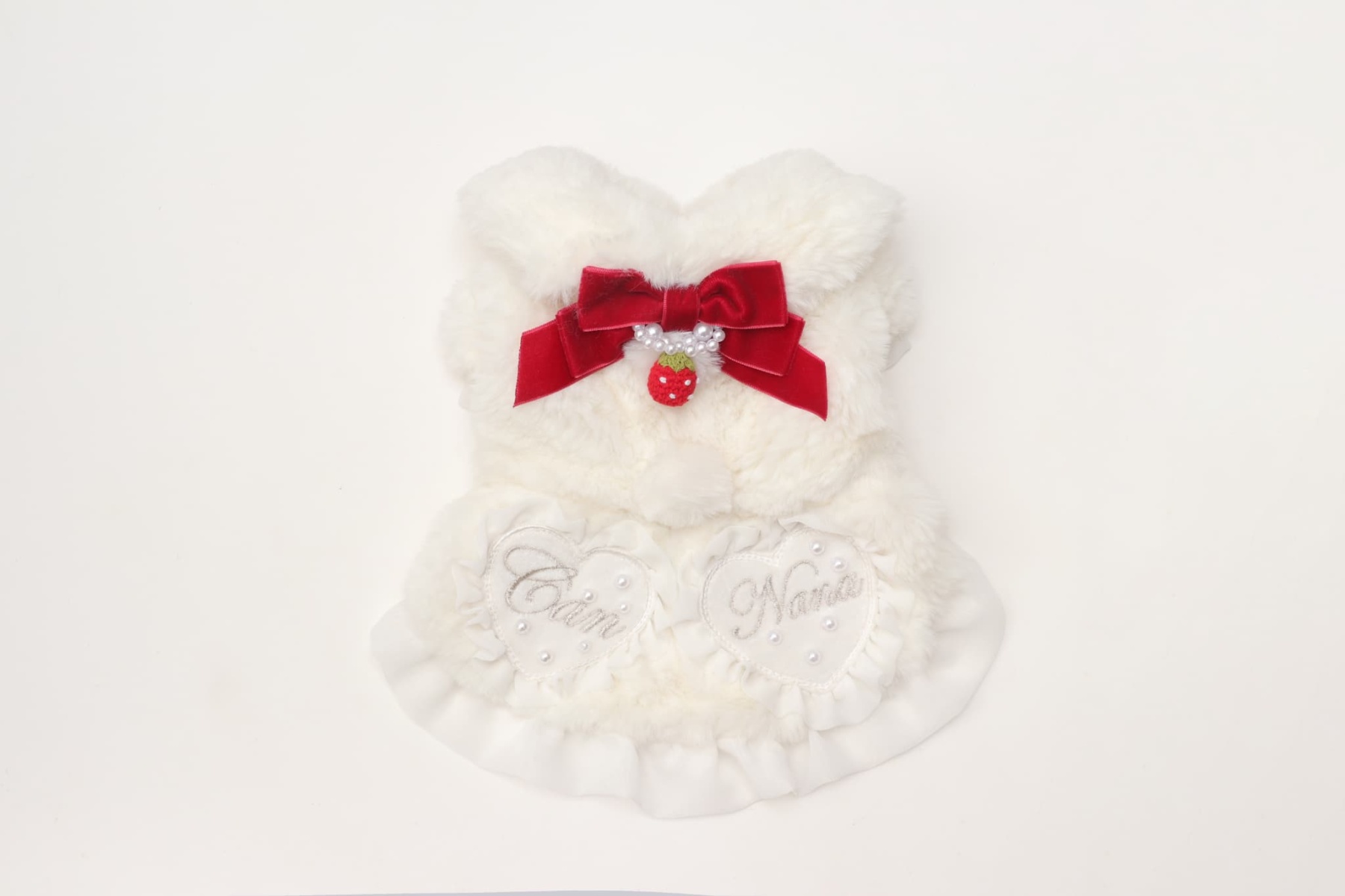 ブローチ付冬いちごファーコート