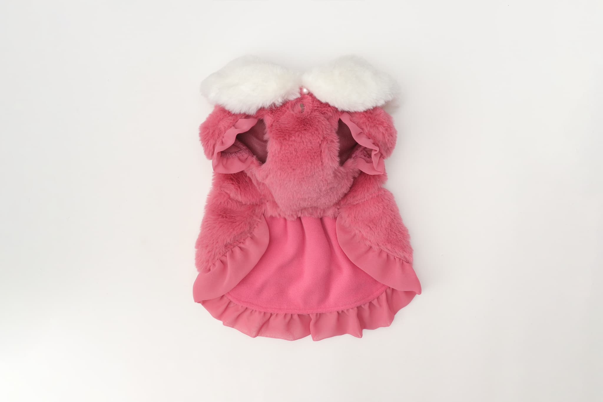 ブローチ付冬いちごファーコート