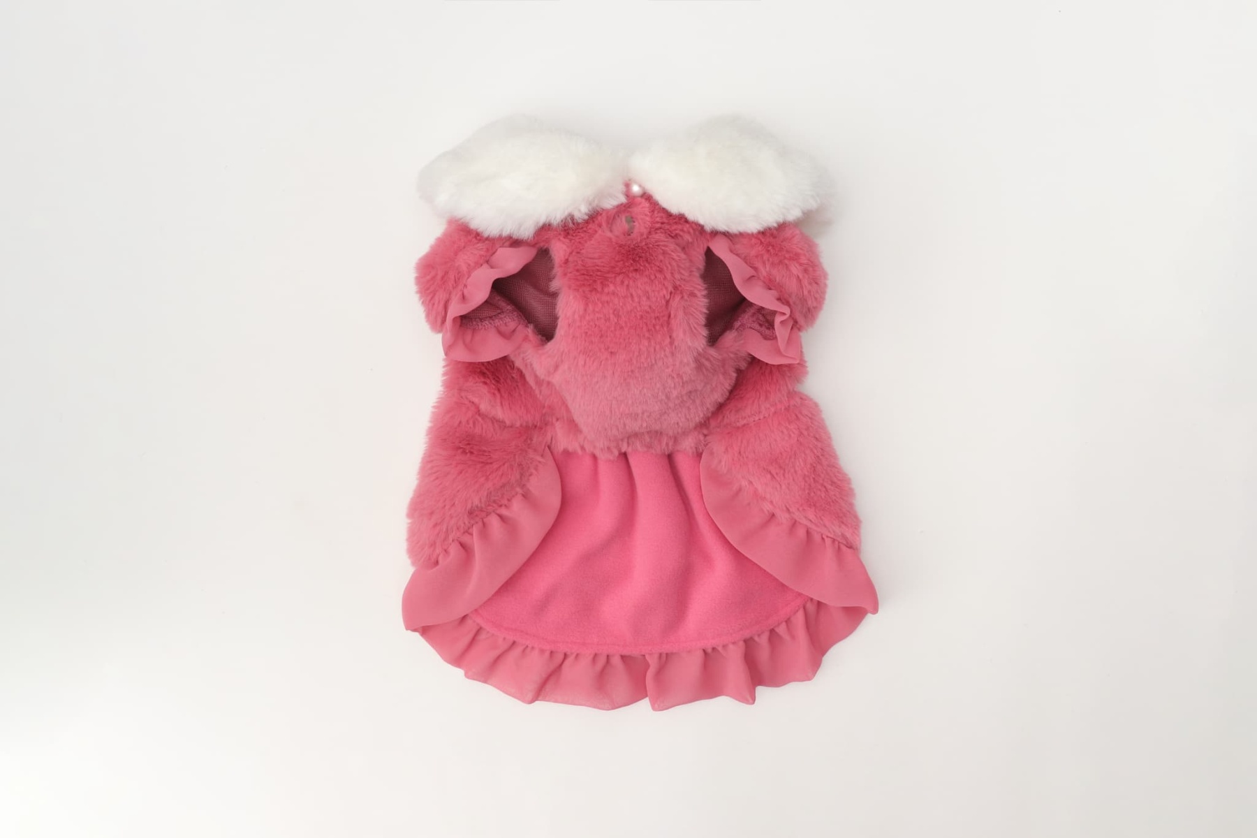 ブローチ付冬いちごファーコート