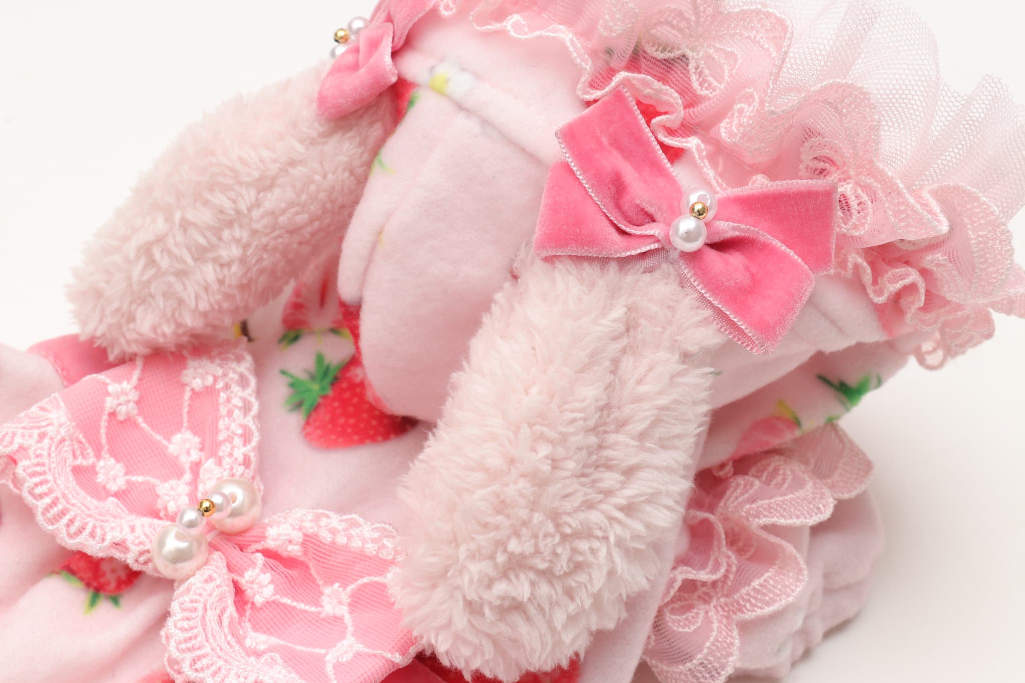 ピンクのバニーワンピ　∞TuTu∞ 犬服　ハンドメイド　オーダーメイド　うさ耳 冬いちごうさ耳ワンピース – 【公式】CanNana（きゃんナナ