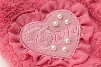 ブローチ付冬いちごファーコート