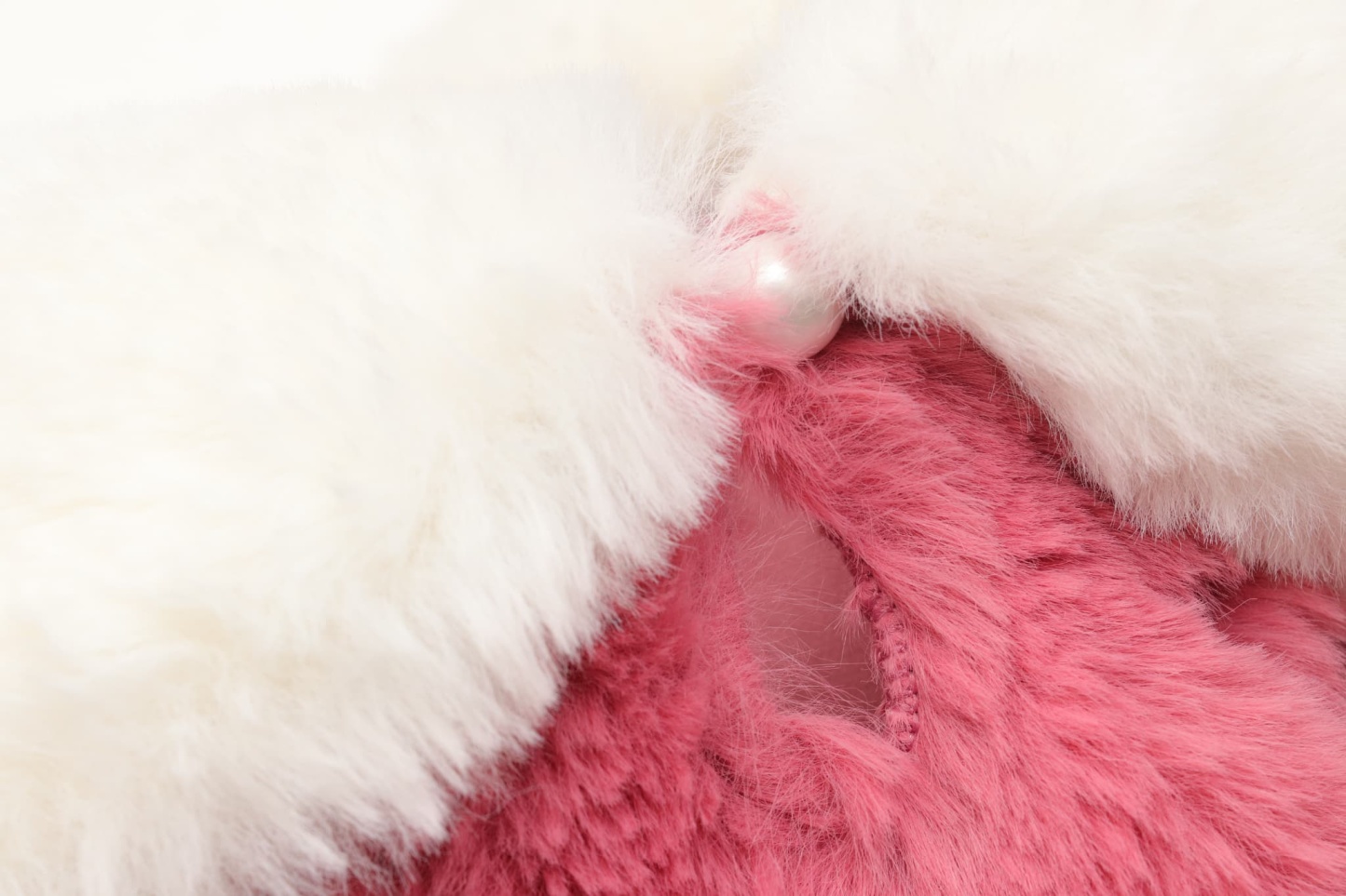 ブローチ付冬いちごファーコート